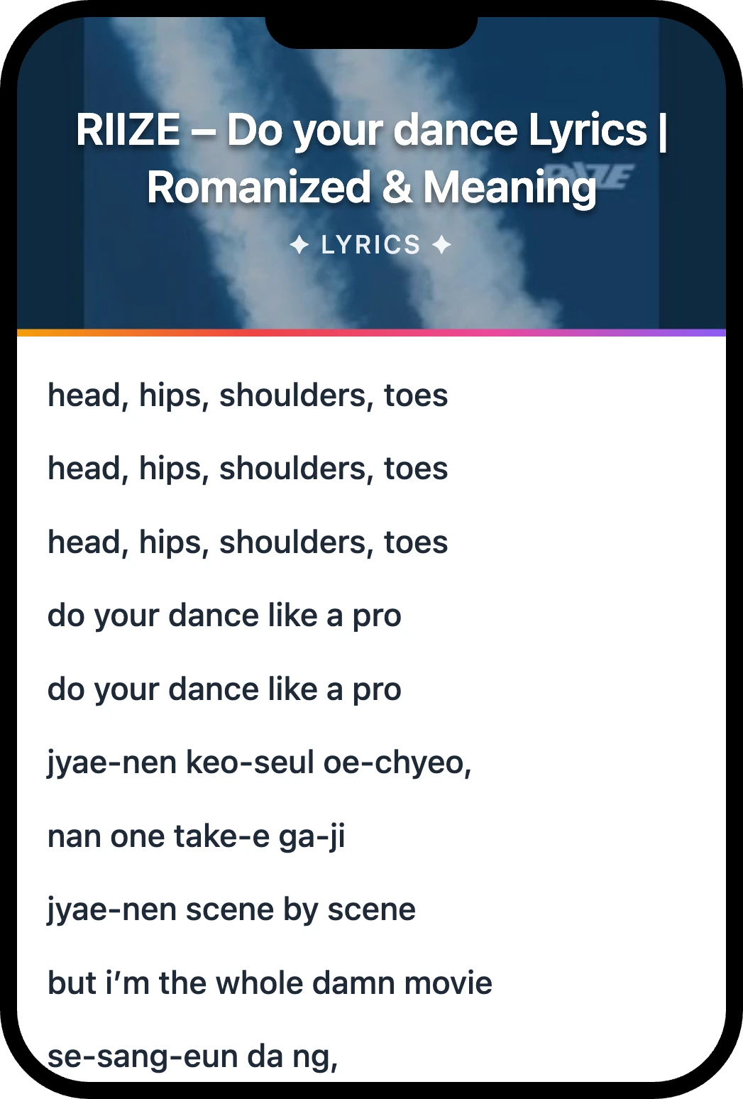 RIIZE Do your dance lyrics romanization and English meaning